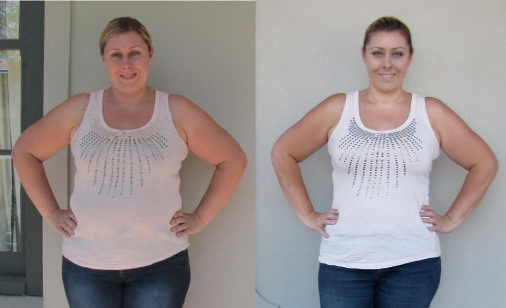 πριν και μετά την απώλεια βάρους με δίαιτα 6 λουλουδιών